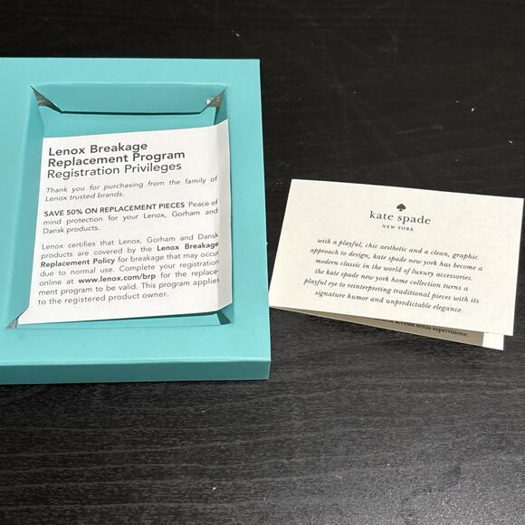 Lenox Kate Spade Hinged Pocket Frame Garden Drive Spot Gold Plated 3.75 in - Picture 6 of 6